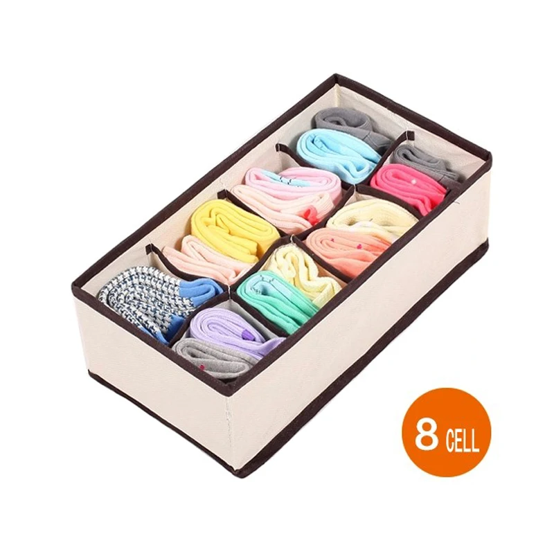Foldable Non-Woven Storage Boxes Set Ties Bra Socks Draw Divider Container For Underwear Organizer Home Storage Box Foldable Non-Woven Storage Boxes Set Ties Bra Socks Draw Divider Container For Underwear Organizer Home Storage Box