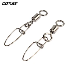 Goture 200 шт./лот Rolling поворотный с страхование оснастки Размеры 6, 4, 2 РЫБАЛКА соединительные крючки терминал снасти Box