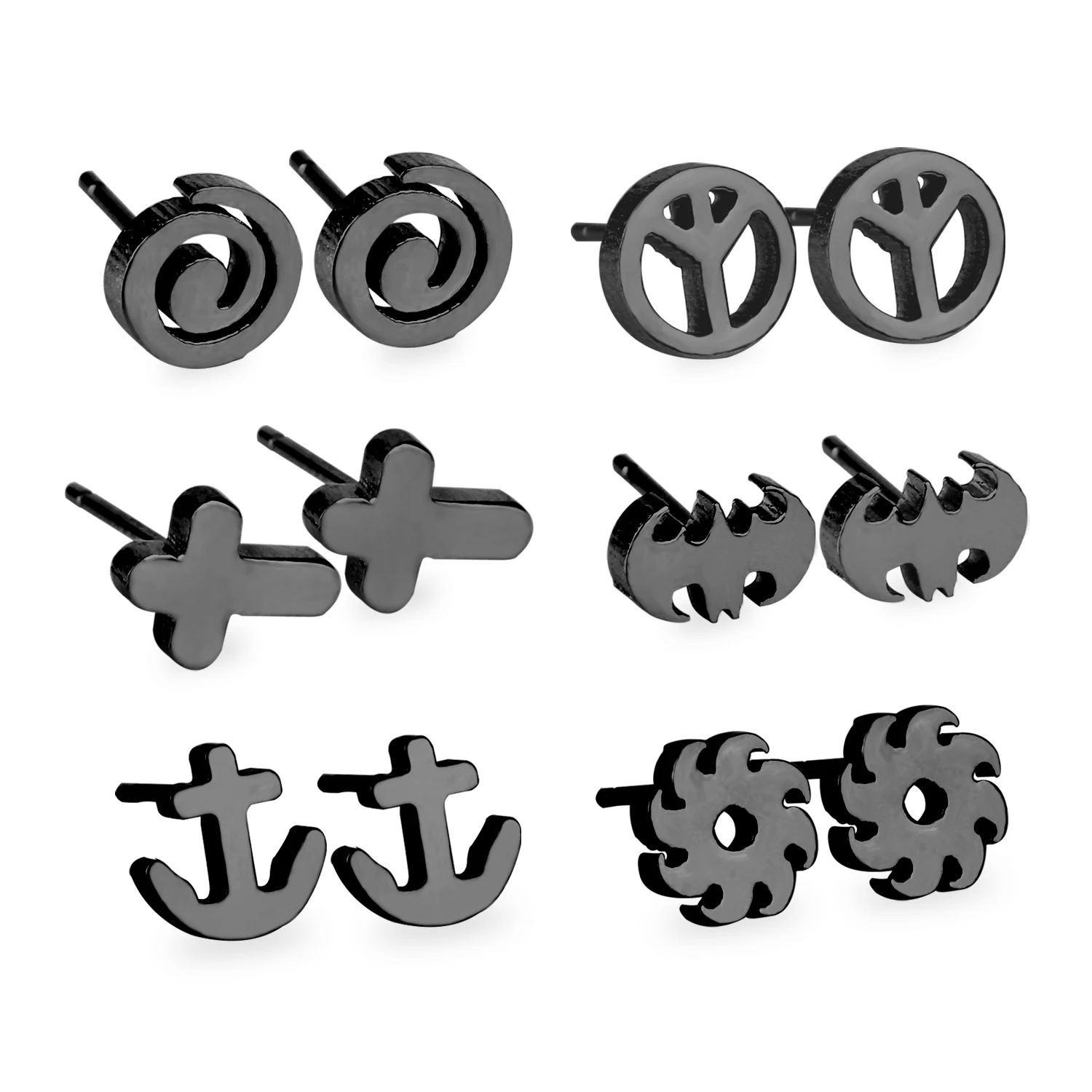 Серьги LUXUSTEEL из нержавеющей стали 2020 с геометрическим рисунком 6 Пары/коркорсаж