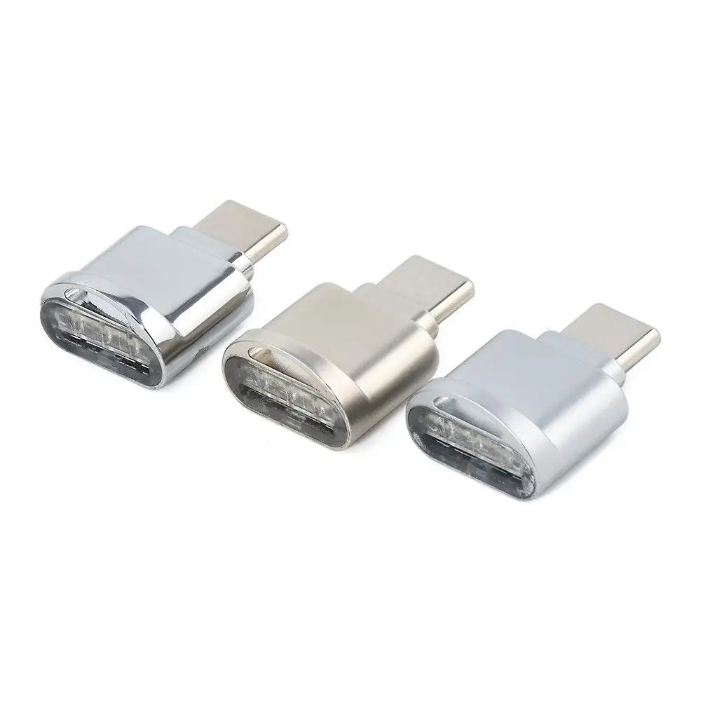 Мини USB 3 1 Type C Micro SD TF кардридер из алюминиевого сплава OTG адаптер