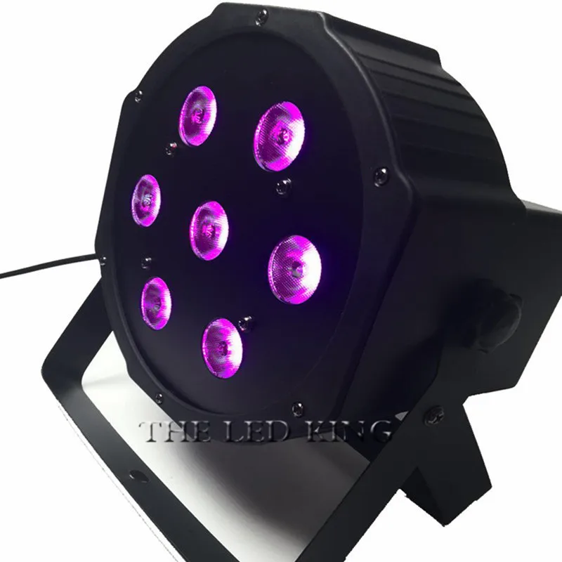 4 шт./лот DJ плоским SlimPar Quad 7 RGBW Цвет смешивания светодиодный 7x15 Вт 4 в 1 dmx light снизу вверх Быстрая