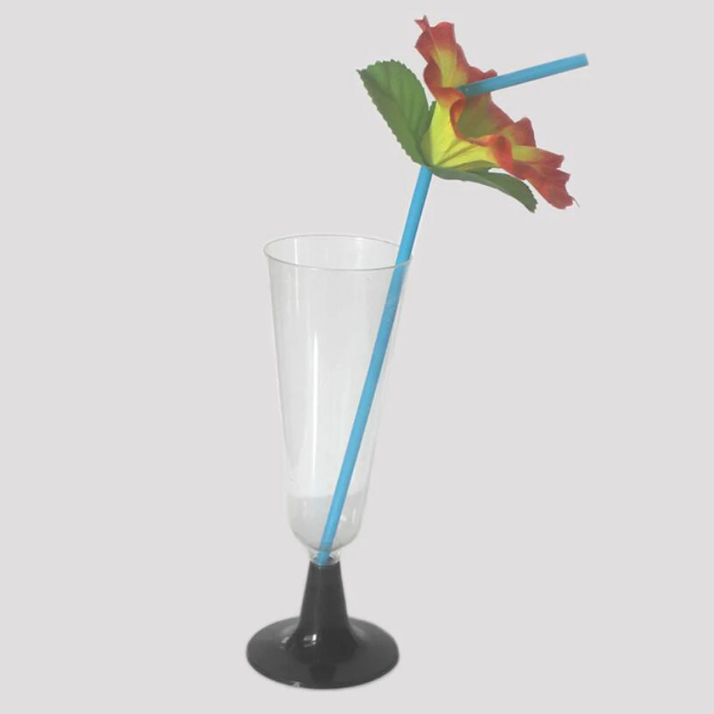 Pack of 20pcs Mixed Flower Cocktail Party Straws Beach Party Table Decoration