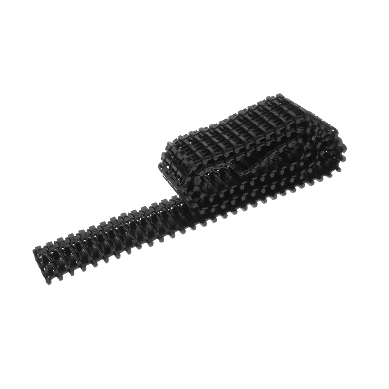 Chenille de char RC 1:16 de 78cm déroulée, pièce de rechange pour T100 T400, sur sol texturé.