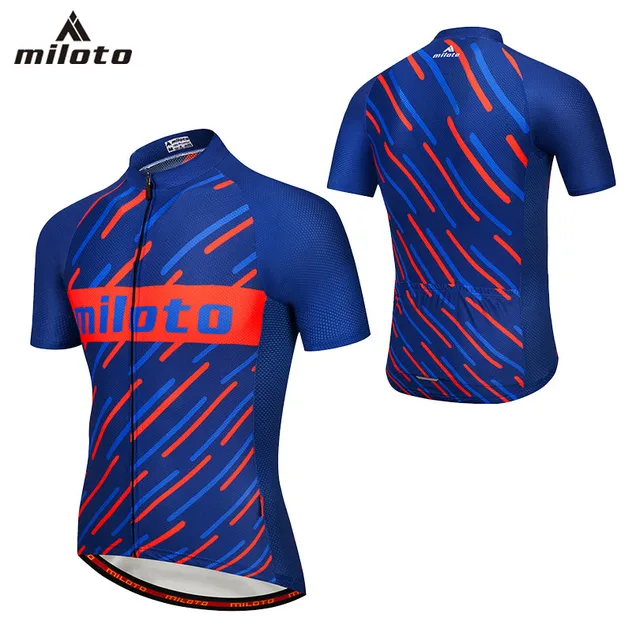 Download Men's Cycling Jersey Short Sleeve Reflective Blue Tight ...