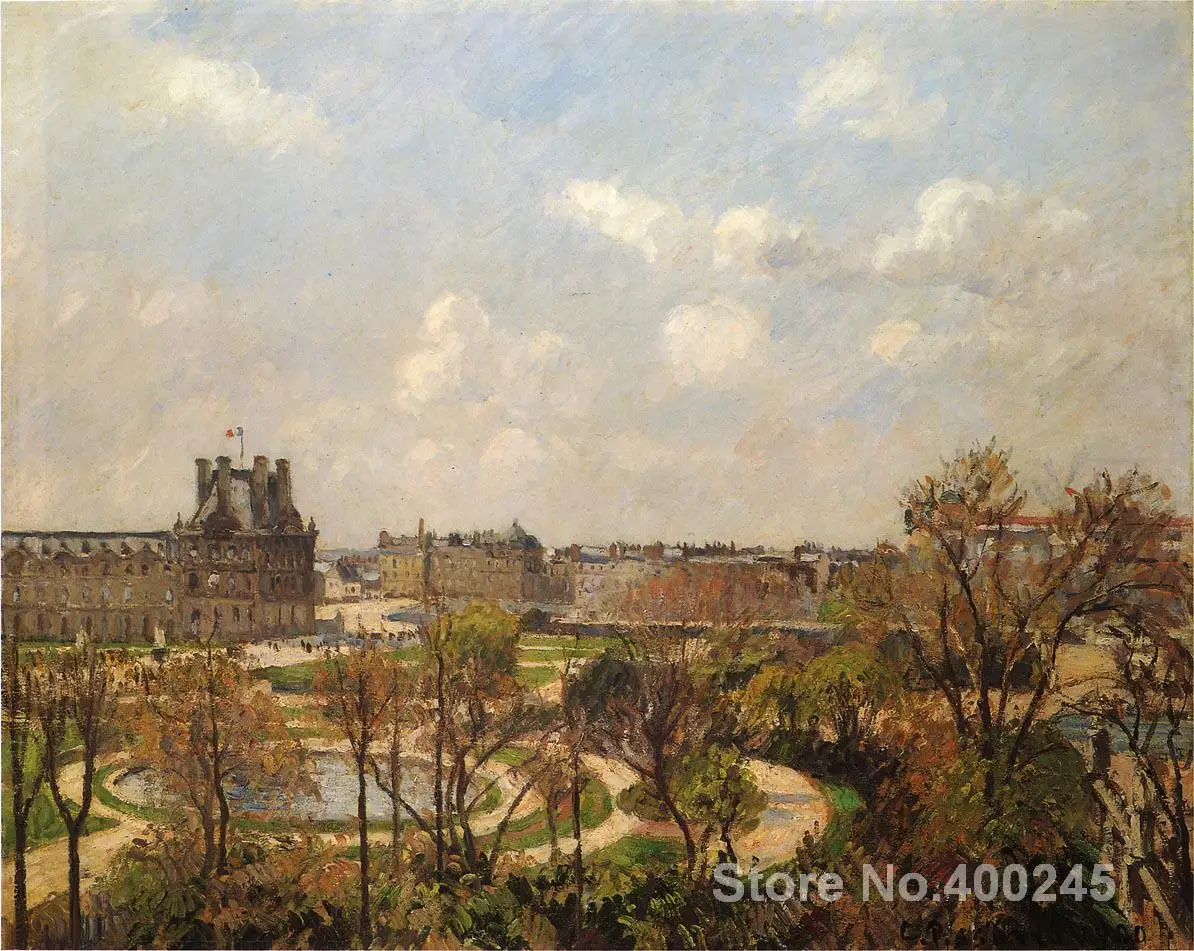 Картина Камилла Писсарро Сад тюльпанов утро весна высокое качество картина