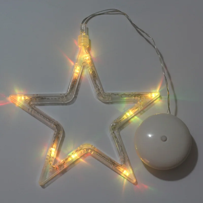 20 Led Christmas Bell Lights Christmas Party Holiday Window Decorative Sucker Lamp Battery Powered Holiday Light for Home Decora