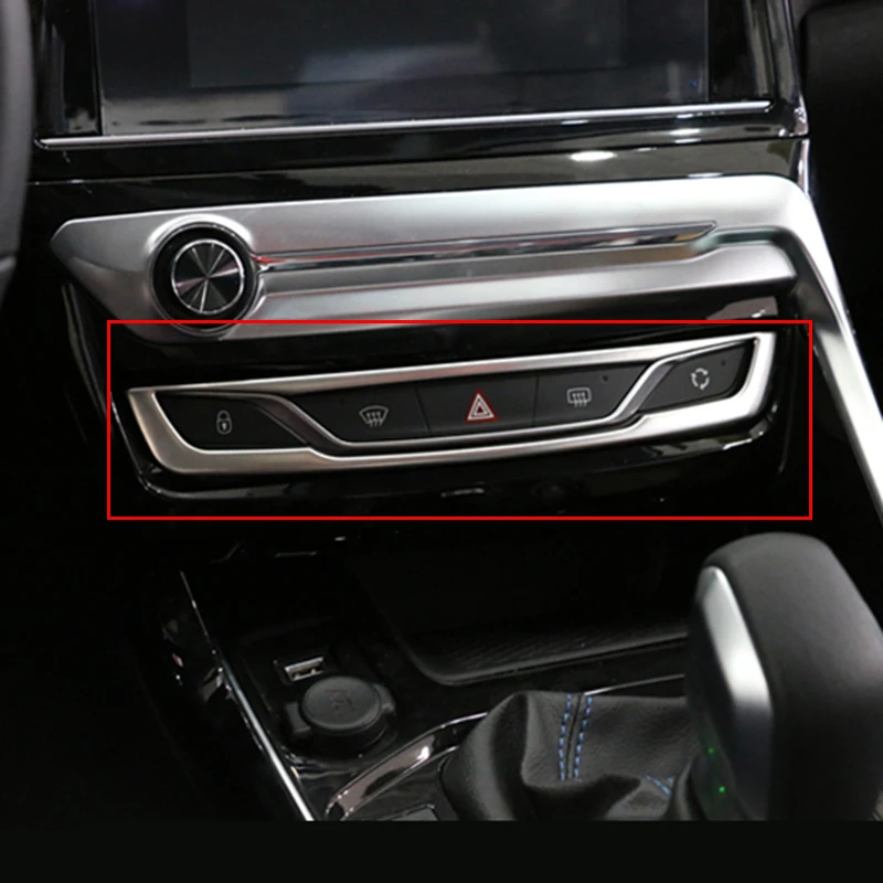 

Car styling Accessories for Peugeot 308 2016 2017 stainless steel car Center Console decorative frame auto interior stickers