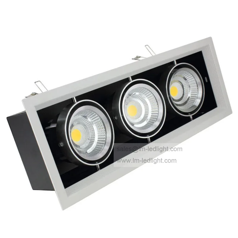 

Dimmable 3x10w Led Downlight High Brightness 30W LED COB Recessed Ceiling Lamps Warm/Cool white AC85-265V Indoor lamp