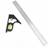 Stainless Steel Multifunctional Combination Square Ruler 300mm 45 Degree Right Angle Horizontal Removable Metal Ruler Tool ► Photo 2/4