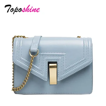 

Toposhine Personality Chain Small Square Bag Female Summer New Fashion Shoulder Bag Casual Wild Messenger Bag