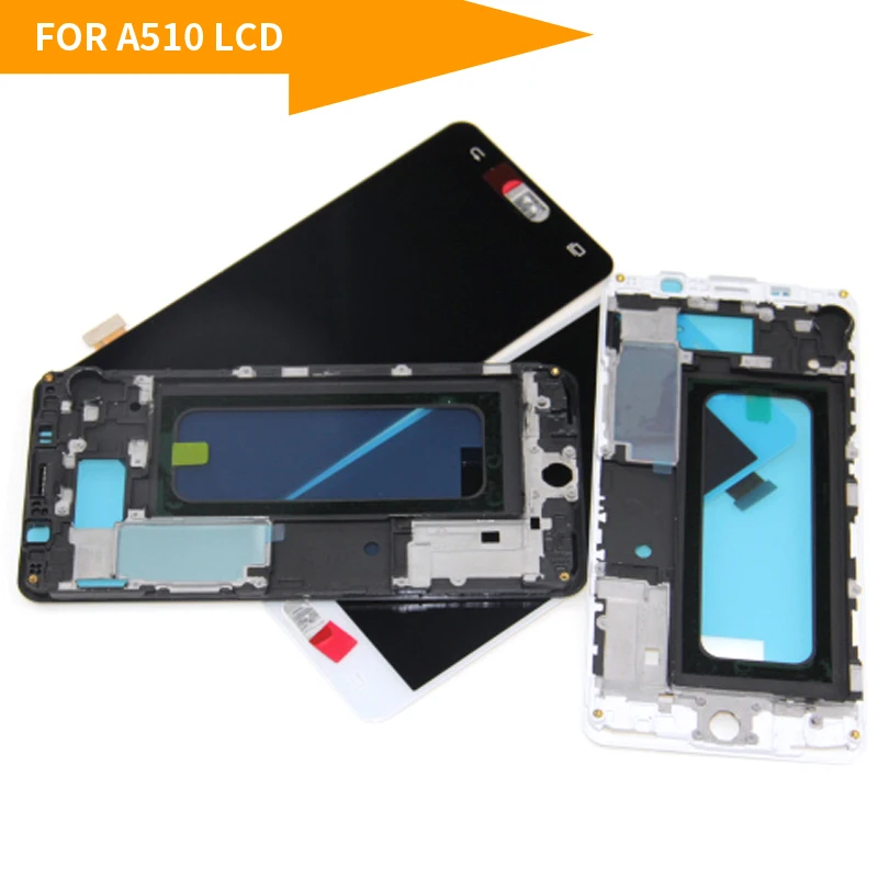 Регулировка яркости A510 дисплей для Samsung Galaxy A5 2016 LCD A510F A510M A510FD сенсорный экран