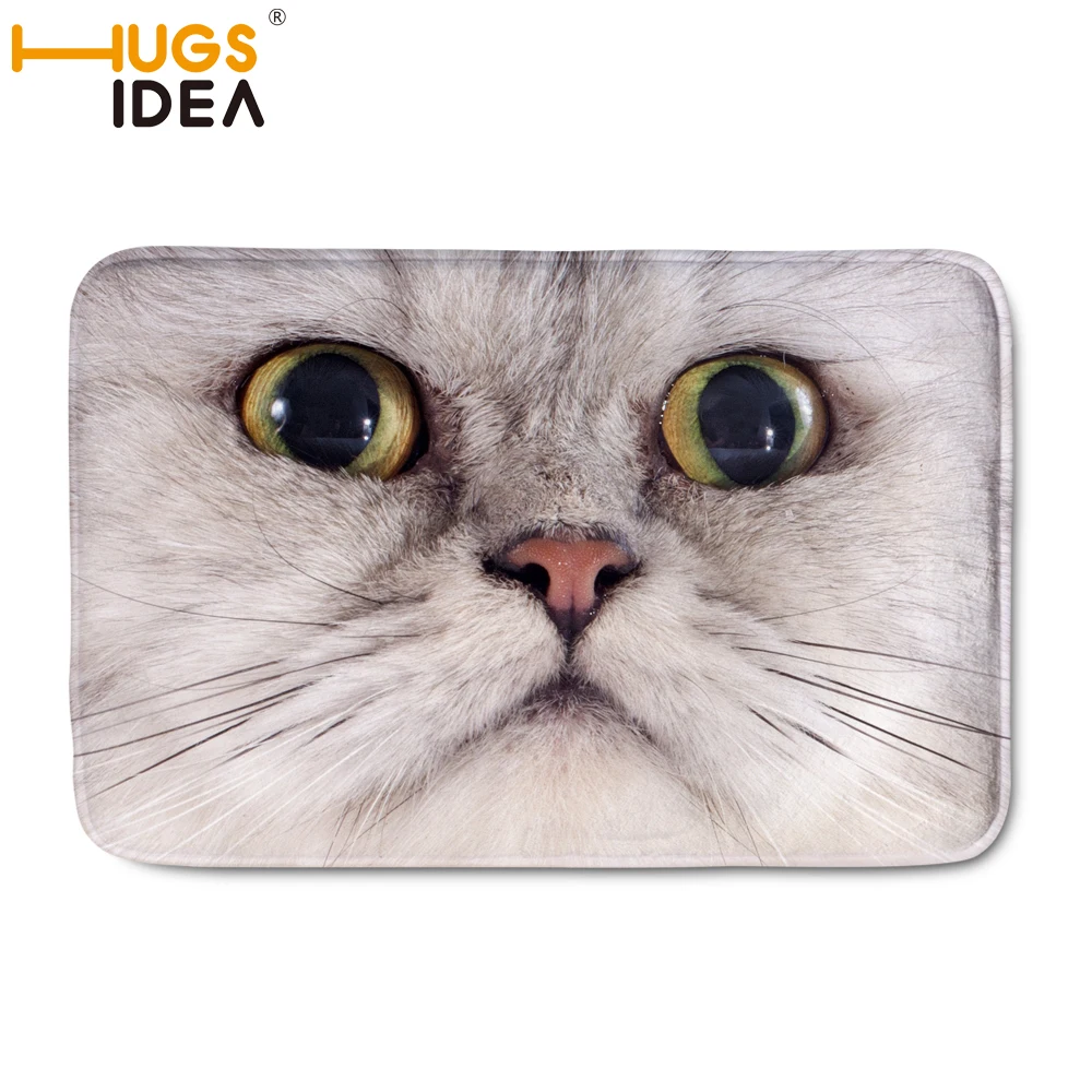 HUGSIDEA коврик фланелевый абсорбирующий коврик для гостиной, для спальни, для милой кошки, для кухни, для ванной комнаты, Противоскользящий коврик для гостиной