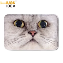 HUGSIDEA коврик фланелевый абсорбирующий коврик для гостиной, для спальни, для милой кошки, для кухни, для ванной комнаты, Противоскользящий коврик для гостиной