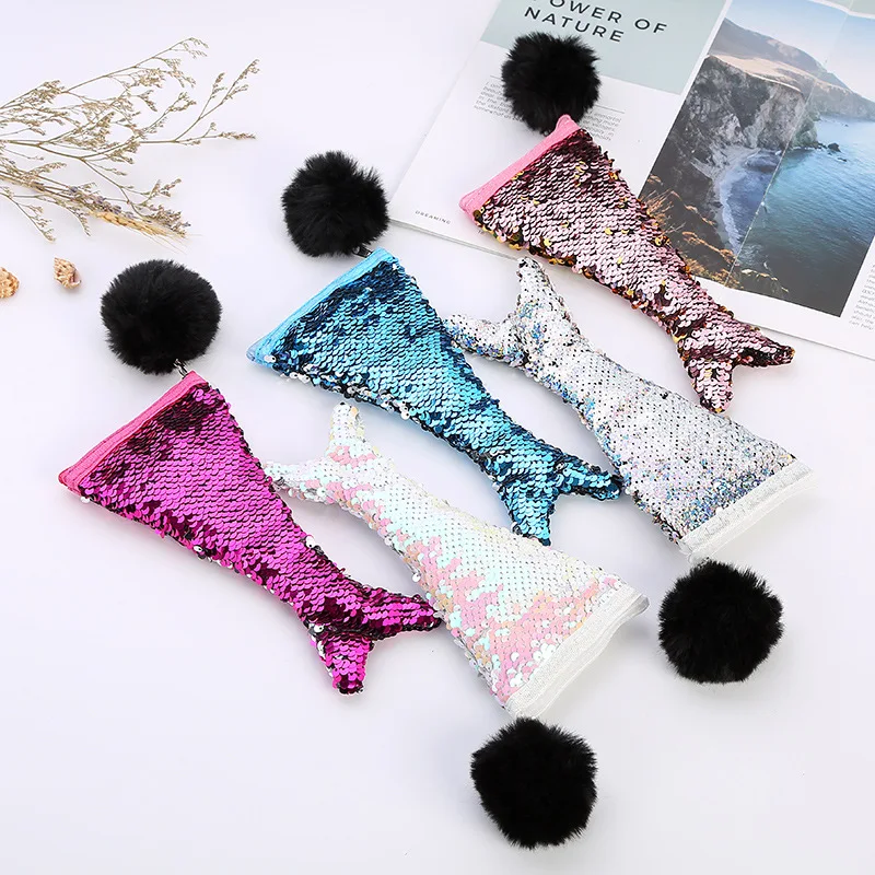 

Mermaid Reversible Sequin Pencil Case School Supplies Bts Stationery Gift Cute Pencil Box Pencilcase School Tools Pencil Cases