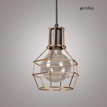 

American loft vintage lamp personality balcony wrought iron pendant lights with edison pendant lamp