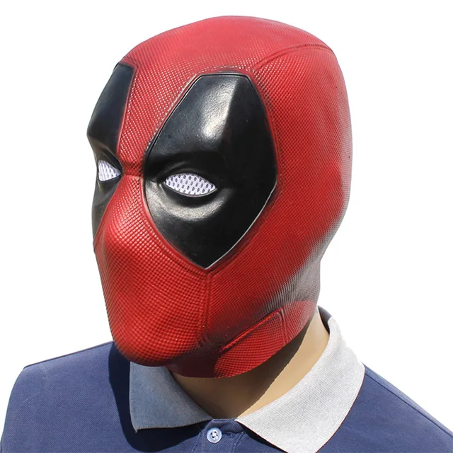 Movie Deadpool Cosplay Mask Latex Full Head Helmet Deadpool Wade Winston Wilson Party Costume Masks Adult Funny Props -