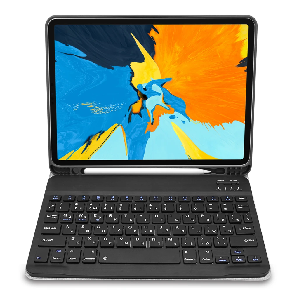 Чехол Kemile для iPad Pro 11 2018 с клавиатурой держатель карандаша умный чехол подставка