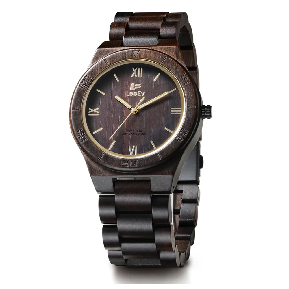 

Wooden Watch Men Round Retro Clocks Wrist Male Watch Luxury Brand Wood Quartz Multifunction Watches Sale