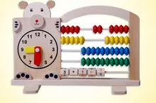 Bear cartoon subtraction arithmetic calculation rack rack multifunction digital arithmetic disc clock puzzle toys