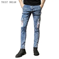 2019 New Fashion Man Denim Cargo Pants Snow Pattern Men Pockets Jeans Slim Streetwear Male Casual Cool Personal Quality Trousers 2019 New Fashion Man Denim Cargo Pants Snow Pattern Men Pockets Jeans Slim Streetwear Male Casual Cool Personal Quality Trousers