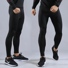 Мужские Спортивные Компрессионные колготки для бега, фитнеса, фитнеса, эластичные штаны для фитнеса, быстросохнущие штаны для марафона