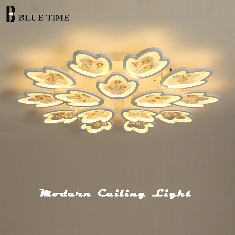 

Art Decoration Crystal Led Chandelier For Home Living room Bedroom Study room Kitchen Lamp White Led Ceiling Chandelier Fixtures