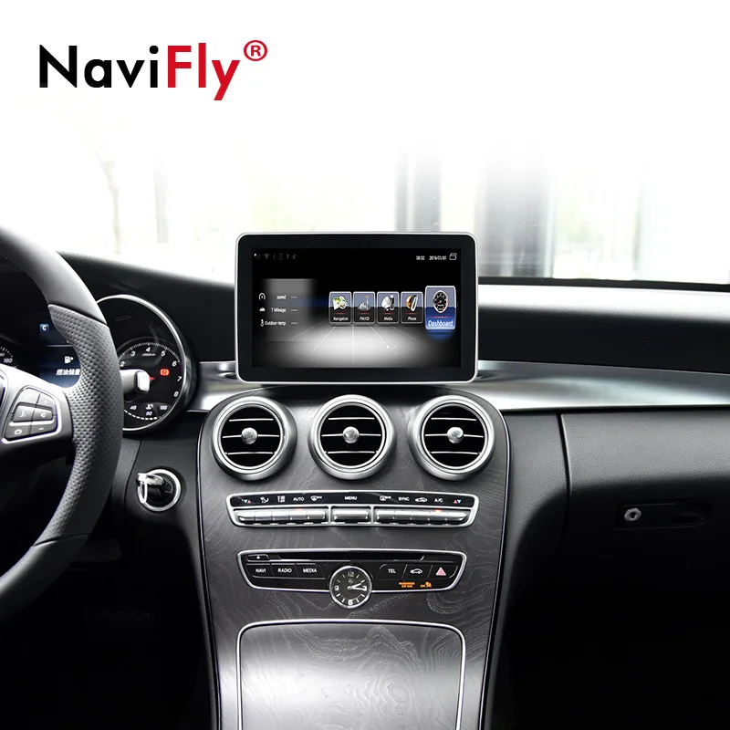 Navifly Android автомобильный мультимедийный плеер для Mercedes Benz C Class W205 S205- совместим с оригинальной информацией об автомобиле