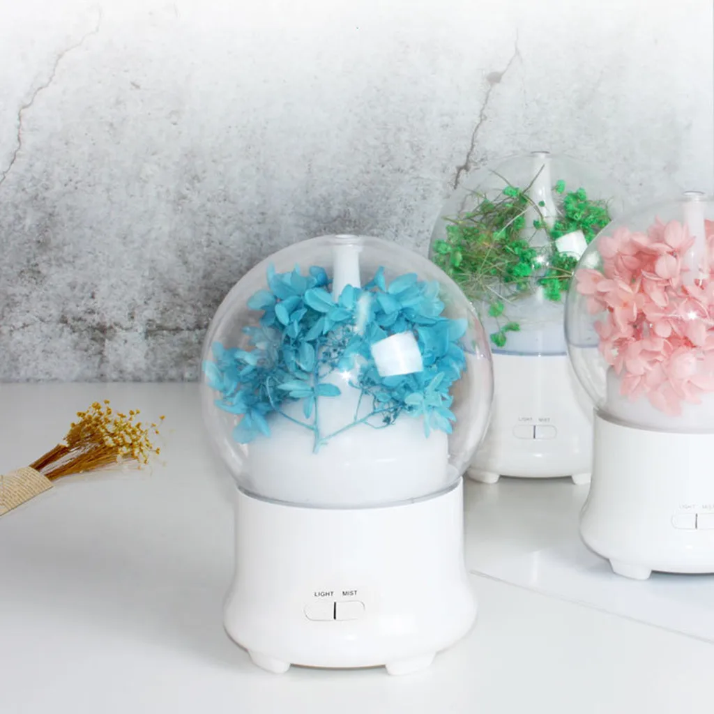 

Everlasting Flower Night Light Air Humidifier Essential Oil Diffuser Mist Maker Ultrasonic Humidifier Gift