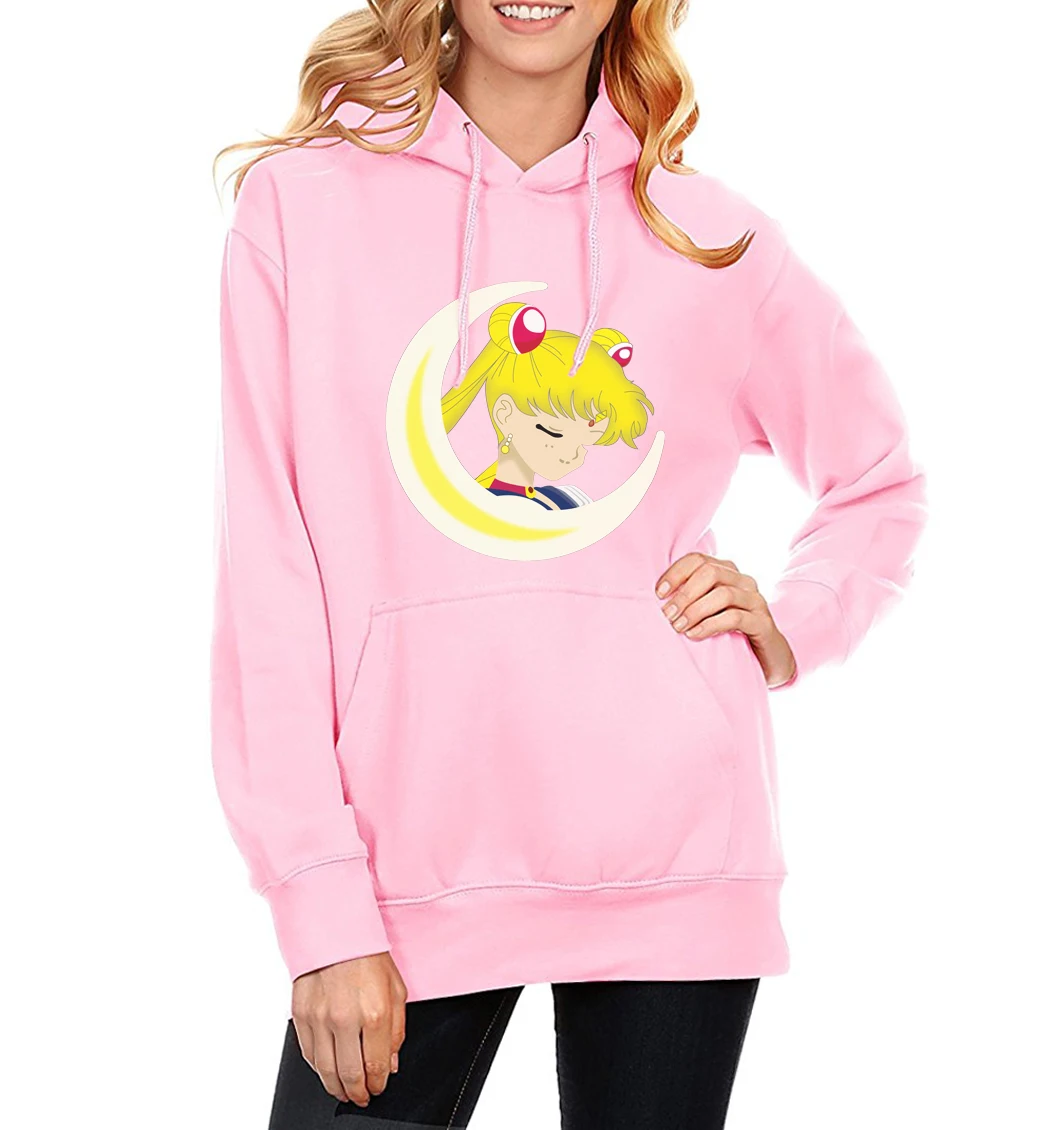 Sailor Moon Fashion Female Sweatshirt Print 2018 Spring Fleece Hoodies ...