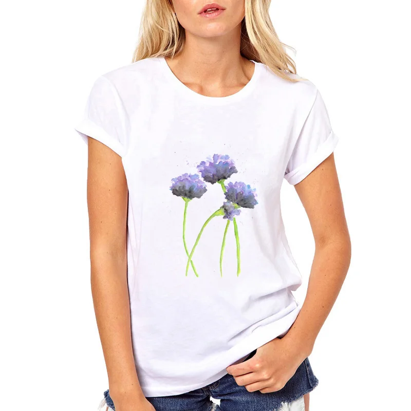 بارد المحملة المائية الخشخاش FlowersT قميص المرأة الصيف قمم الإناث السببية جميلة تي شيرت الملابس قصيرة الأكمام المحملة للبنات بارد المحملة المائية الخشخاش FlowersT قميص المرأة الصيف قمم الإناث السببية جميلة تي شيرت الملابس قصيرة الأكمام المحملة للبنات