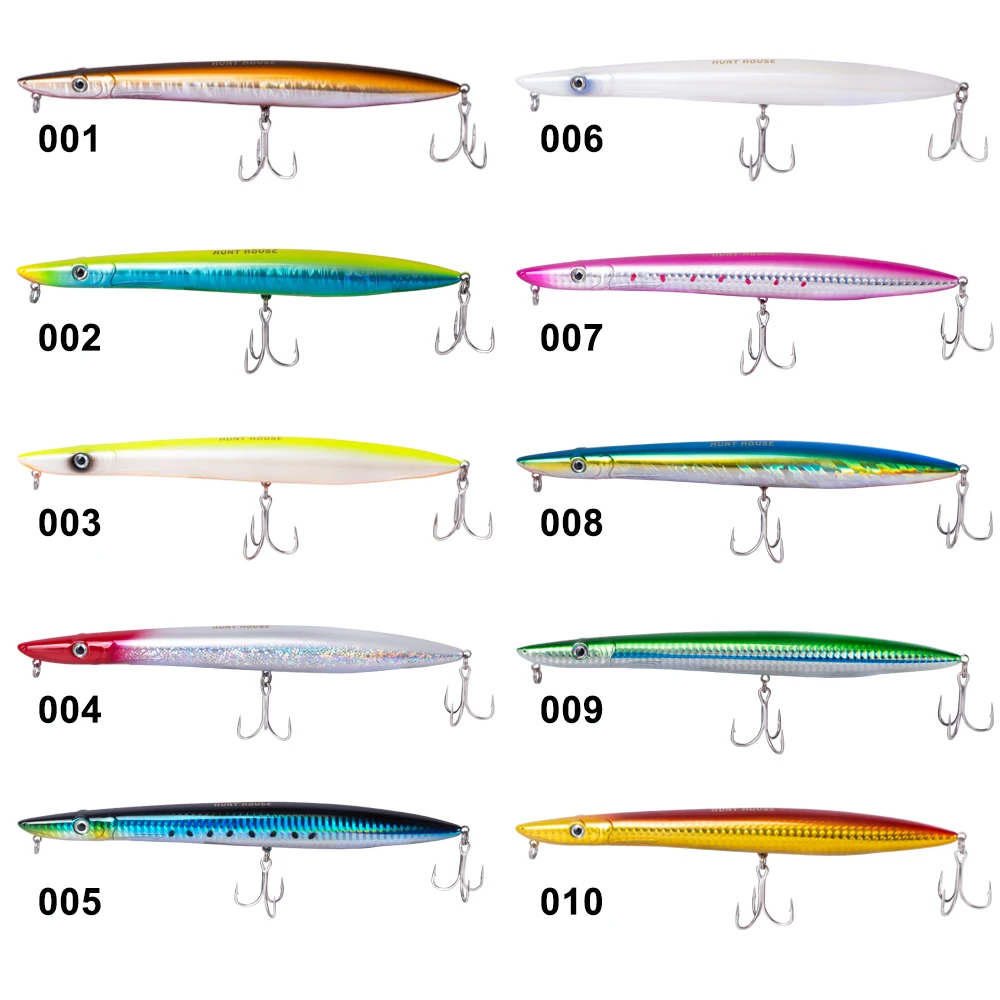 Hunthouse Гидра рыболовная приманка Barracuda Поверхностная приманка 180 мм/30 г 200 мм/40 г длинный Литой карандаш stickbait плавающий pesca