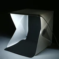 Portable Mini Photo Studio Box Photography Backdrop Built-in LED Light Photo Box fold  Photo Studio  Soft Box - Image 3