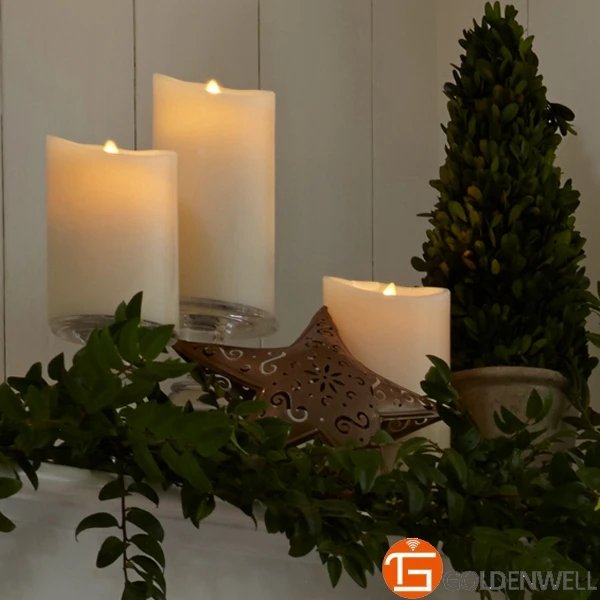 3pcs/set Luminara Flameless Led Candle for Christmas Decorationin