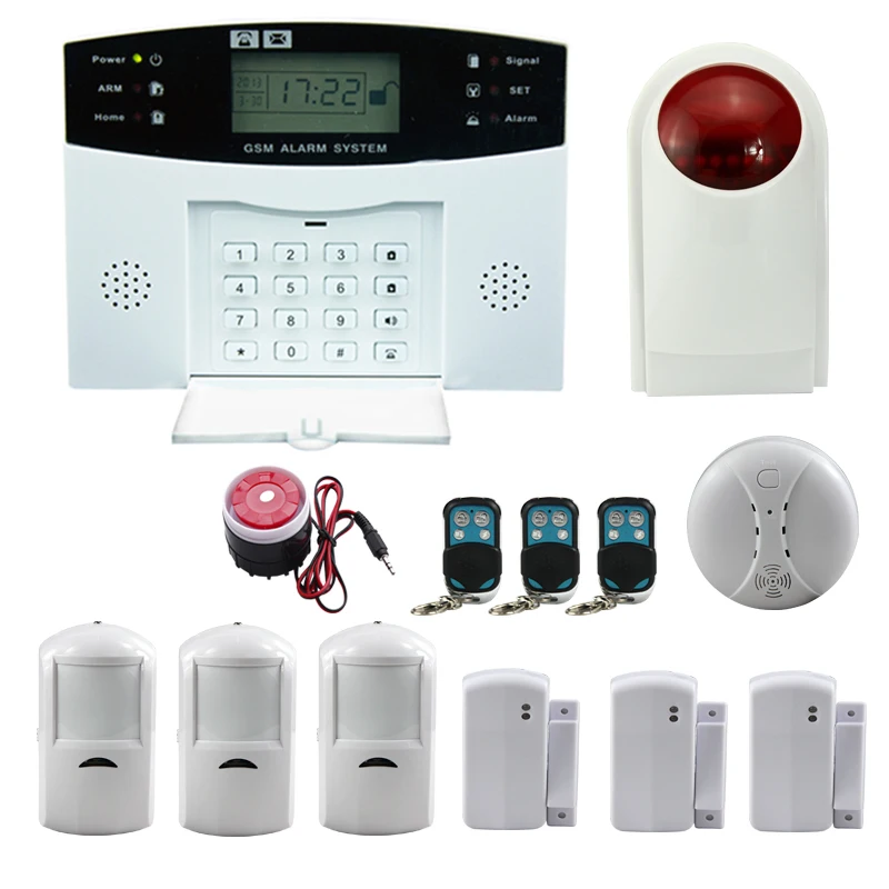 Russian Spanish French Lanuage Alarm Wireless 433Mhz GSM Home Alarm