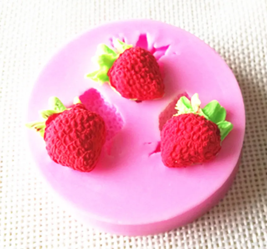 9483 Mini Size Strawberry Silicone Fondant Mold Sugar Craft Mold