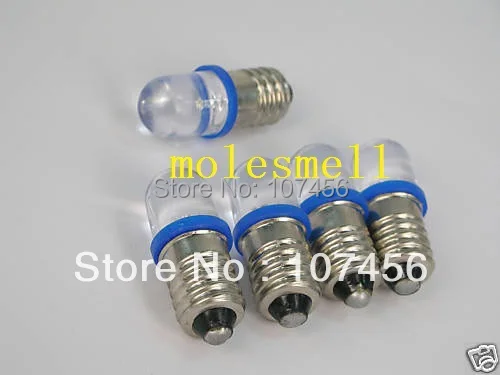 Lâmpada de Luz para Lionel Frete Grátis Azul E10 3 v Led 1447 5 Pçs