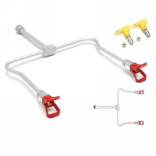 Портативный профессиональный безвоздушный Краскораспылитель Расширение полюс двойной насадкой+ Наконечники