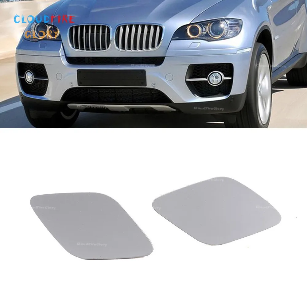 51657052427 51657052427 51657052428 1 pz Sinistra o Destra Anteriore paraurti Frontale Faro rondella Jet cap Coperchio innerato//Adatto for BMW E70 X5 E71 E72 x6 2008-13 Color : Left