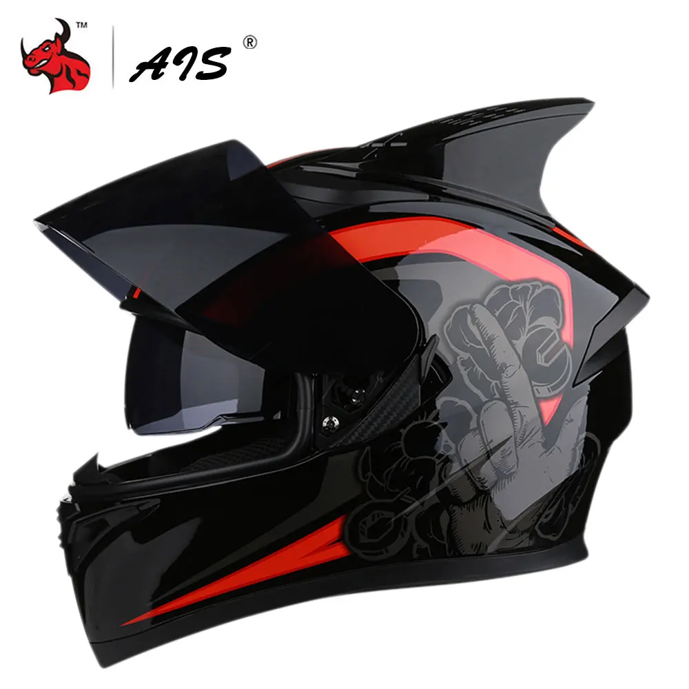 

AIS Motorcycle Helmet Flip Up Motocross Helmets Men Moto Helmets Motorcycle Capacete Casco Moto With Inner Sun Visor Modular