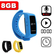 20 часов голос Регистраторы браслет 8 GB USB Disk голосовой активации Digital Audio Звук Запись MP3 плеер время Дисплей запястье