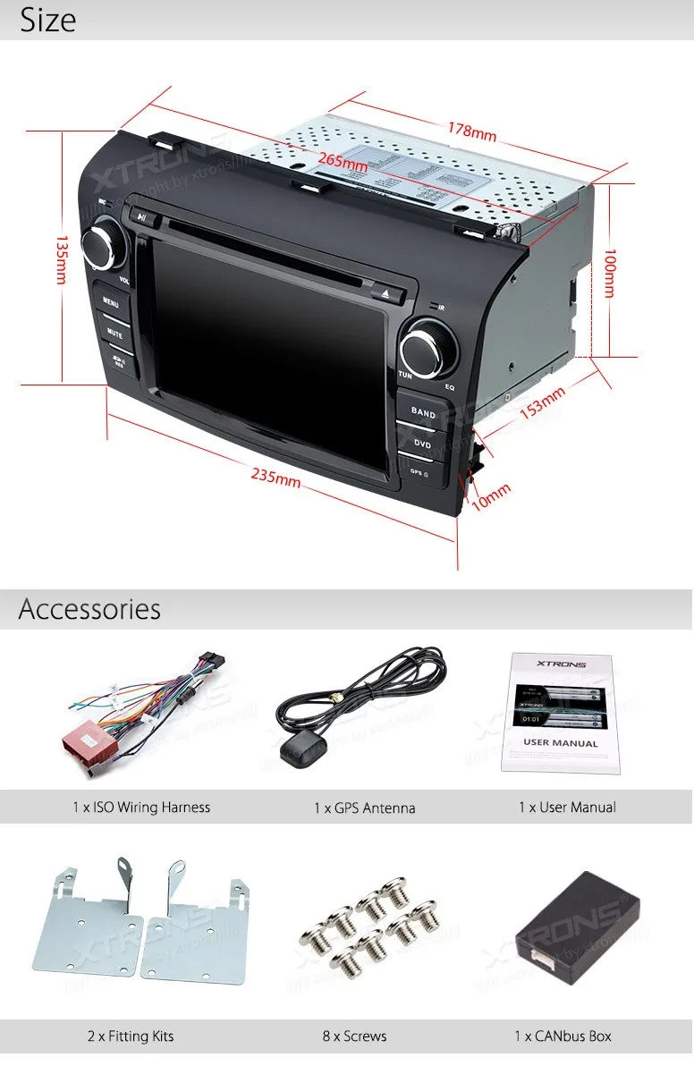 Cheap XTRONS 2 din Car DVD Player 7 inch HD Touch Screen GPS Navigaton Steering Wheel CANbus For Mazda 3 2004 2005 2006 2007 2008 2009 15