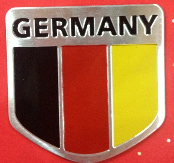 YAQUICKA 1pc Germany National Flag Side Fender Trunk Tail Stickers Aluminum Emblem Badge For Volkswage Audi Bmw Benz etc | Автомобили и