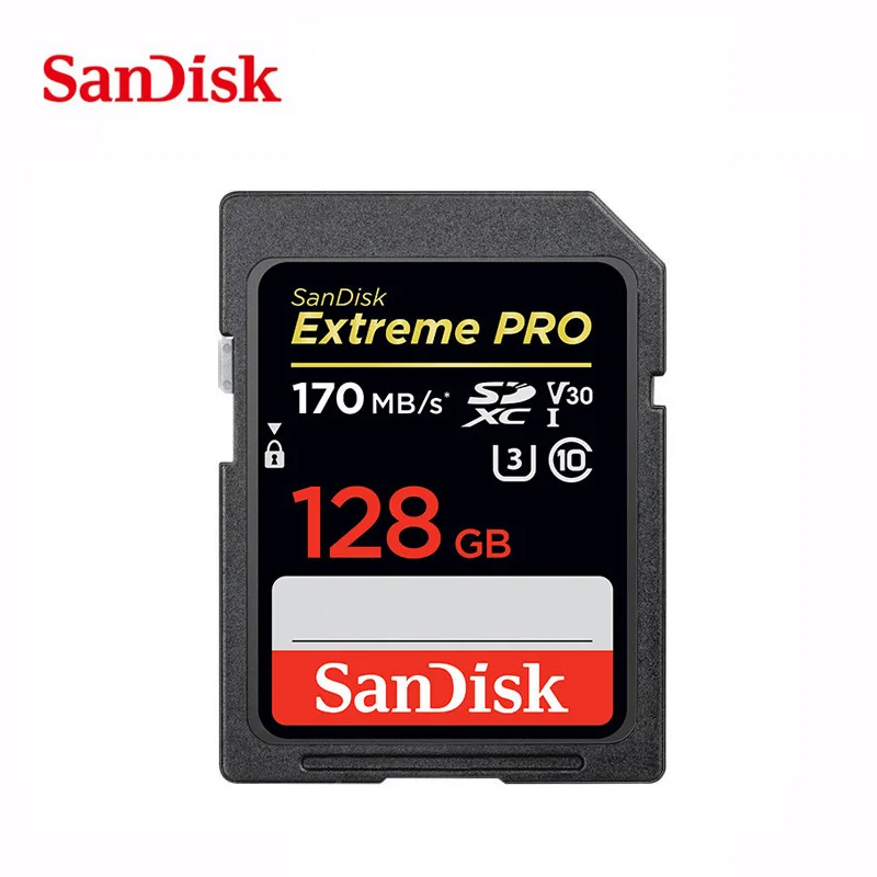 SanDisk ультра оригинальная sd-карта 16 ГБ 32 ГБ SDHC 64 Гб 128 ГБ 256 ГБ SDXC класс 10 карта памяти C10 USH-I/USH-II Extreme Pro для камеры - Емкость: 128GB 170MB