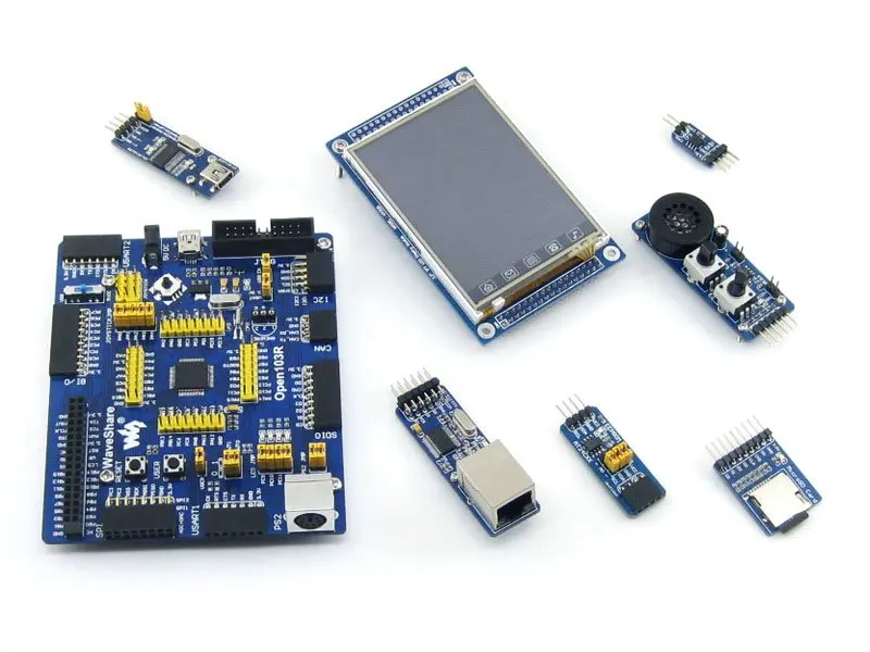 Open103R пакет A # STM32F103RCT6 STM32F103 STM32 ARM Cortex-M3 макетная плата + 6 аксессуаров модулей |