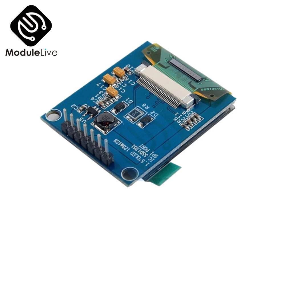 1,5 дюймов 1,5 ''7PIN полноцветный OLED модуль экран дисплея SSD1351 привод IC 128(RGB)* 128 SPI интерфейс для 51 STM32 Arduino