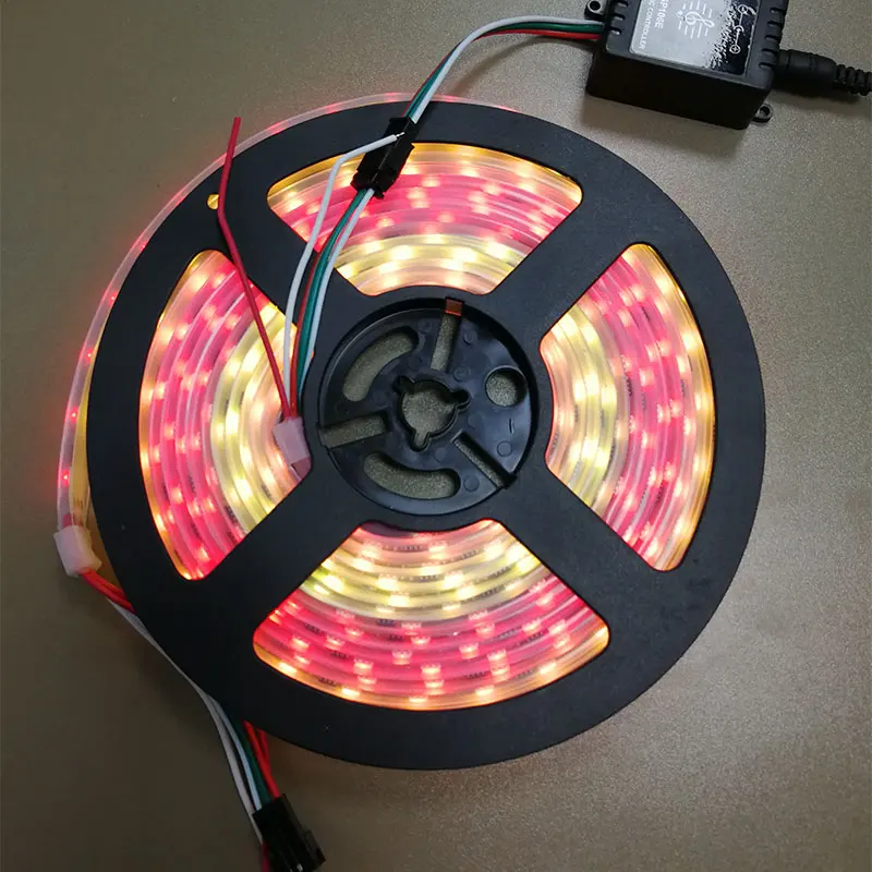 Водонепроницаемая светодиодная лента SM16703 WS2811 60led s/m Адресуемая цветная мечты 1 IC 3