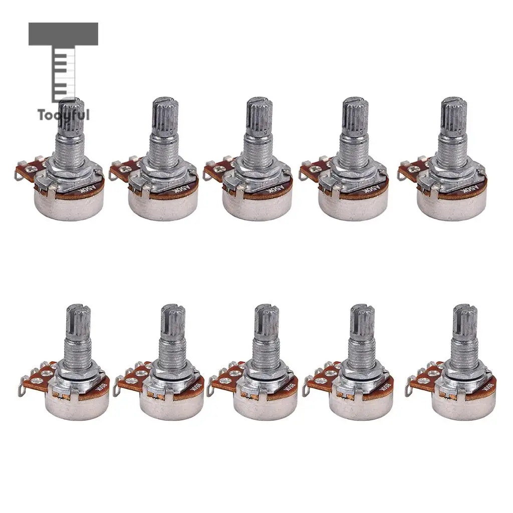 Guitar Potentiometer A50K B50K Split Shaft Linear Taper Volume Tone Pot