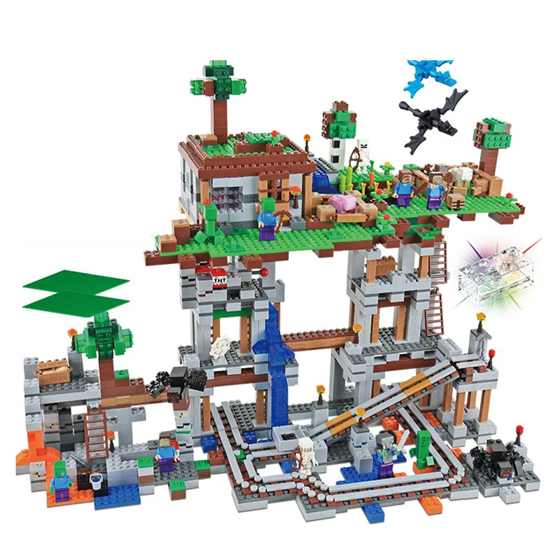 

LELE 2088Pcs LELE Minecrafted The Super Mine Building Blocks Bricks Compatible Legoing 21118 Set Educational Toys Gift