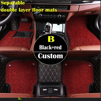 

Separable double layer custom car floor mats for Land Rover Discovery 4 freelander 2 Sport Rang carpet floor liner car styling