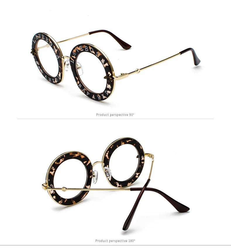 Черные круглые солнцезащитные очки в стиле ретро, английские буквы, маленькая пчелка, мужские и женские Брендовые очки, дизайнерские модные мужские и женские очки